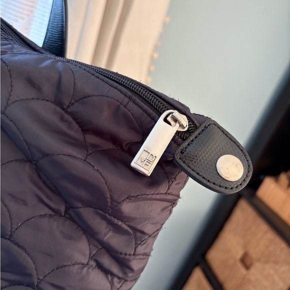 Dvf Diane Von Furstenberg Tote Travel Bag Black with Side Snaps - Picture 9 of 13